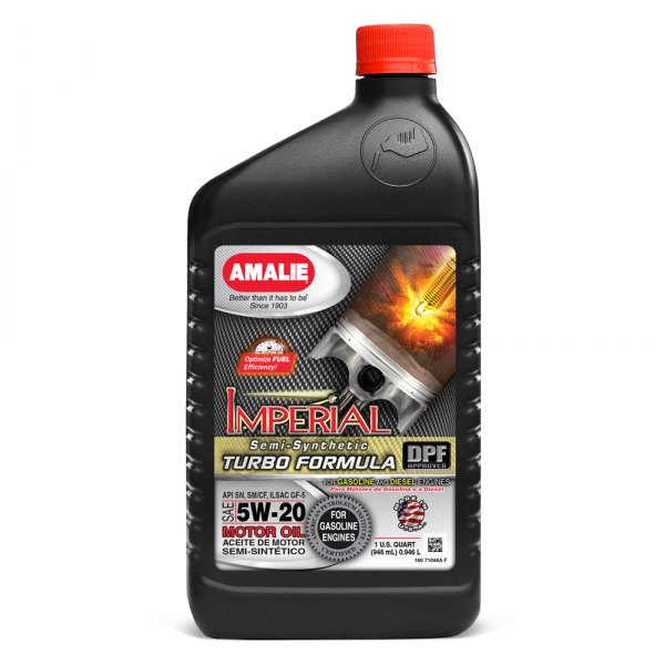 Amalie Oil® - Imperial Turbo™ SAE 5W-20 Synthetic Blend Motor Oil, 1 Quart