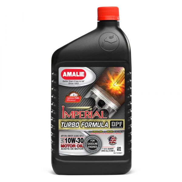 Amalie Oil® - Imperial Turbo™ SAE 10W-30 Synthetic Blend Motor Oil, 1 Quart