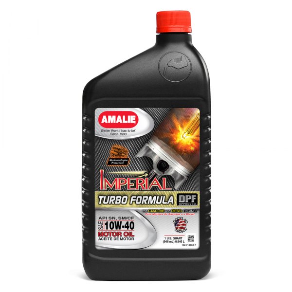 Amalie Oil® - Imperial Turbo™ SAE 10W-40 Synthetic Blend Motor Oil, 1 Quart