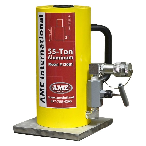 AME International® - 55 t 12-1/4" to 18-1/4" Deluxe Air/Hydraulic Bottle Jack