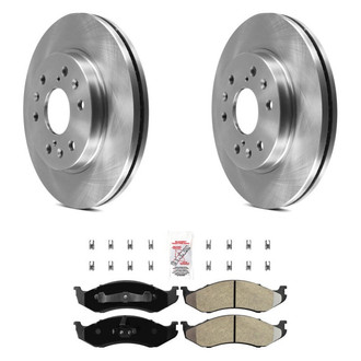 AmeriBRAKES® - AmeriPRO™ Plain Front Brake Kit with Semi-Metallic Pads
