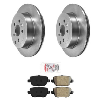 AmeriBRAKES® - AmeriPRO™ Plain Rear Brake Kit with Semi-Metallic Pads