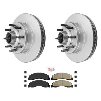 AmeriBRAKES® - AmeriPRO™ Plain Front Brake Kit with Ceramic Pads