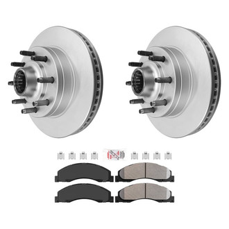AmeriBRAKES® - AmeriPRO™ Plain Front Brake Kit with Semi-Metallic Pads