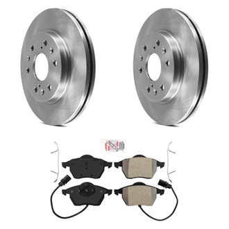 AmeriBRAKES® - AmeriPRO™ Plain Front Brake Kit with Semi-Metallic Pads