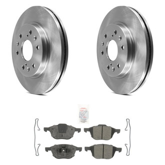 AmeriBRAKES® - AmeriPRO™ Plain Front Brake Kit with Semi-Metallic Pads