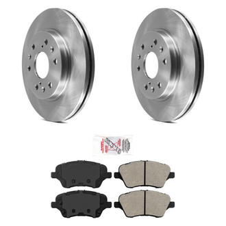 AmeriBRAKES® - AmeriPRO™ Plain Front Brake Kit with Semi-Metallic Pads