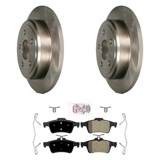 AmeriBRAKES® - AmeriPRO™ Plain Rear Brake Kit with Semi-Metallic Pads