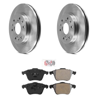 AmeriBRAKES® - AmeriPRO™ Plain Front Brake Kit with Semi-Metallic Pads