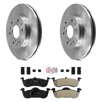 AmeriBRAKES® - AmeriPRO™ Plain Rear Brake Kit with Semi-Metallic Pads