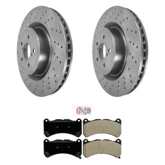 AmeriBRAKES® - AmeriPRO™ Plain Front Brake Kit with Semi-Metallic Pads