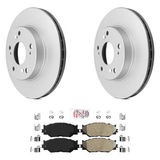 AmeriBRAKES® - AmeriPRO™ Plain Front Brake Kit with Semi-Metallic Pads