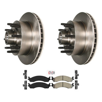 AmeriBRAKES® - AmeriPRO™ Plain Front Brake Kit with Semi-Metallic Pads