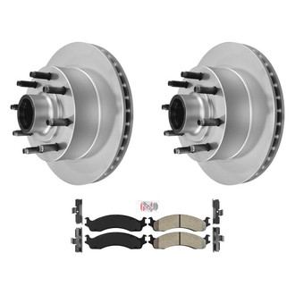 AmeriBRAKES® - AmeriPRO™ Plain Front Brake Kit with Semi-Metallic Pads