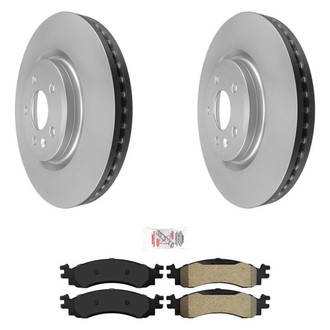 AmeriBRAKES® - AmeriPRO™ Plain Front Brake Kit with Semi-Metallic Pads