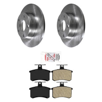 AmeriBRAKES® - AmeriPRO™ Plain Rear Brake Kit with Semi-Metallic Pads
