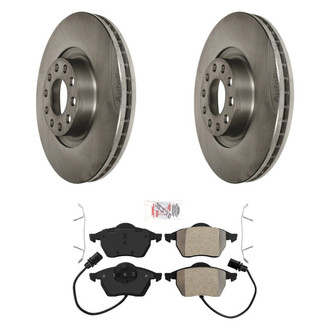 AmeriBRAKES® - AmeriPRO™ Plain Front Brake Kit with Semi-Metallic Pads