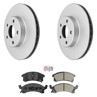 AmeriBRAKES® - AmeriPRO™ Plain Front Brake Kit with Semi-Metallic Pads