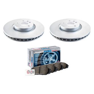 AmeriBRAKES® - AmeriPRO™ Plain Front Brake Kit with Ceramic Pads