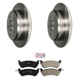 AmeriBRAKES® - AmeriPRO™ Plain Rear Brake Kit with Semi-Metallic Pads