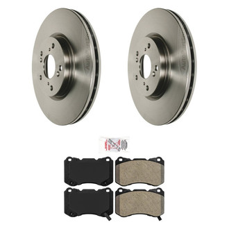 AmeriBRAKES® - AmeriPRO™ Plain Front Brake Kit with Semi-Metallic Pads