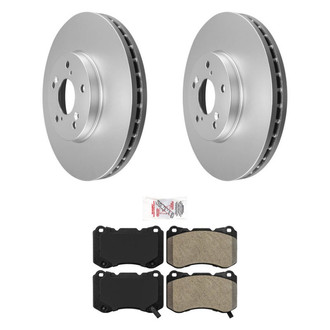 AmeriBRAKES® - AmeriPRO™ Plain Front Brake Kit with Semi-Metallic Pads