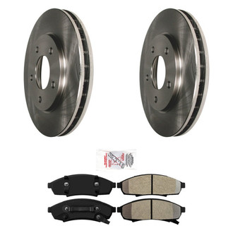 AmeriBRAKES® - AmeriPRO™ Plain Front Brake Kit with Semi-Metallic Pads