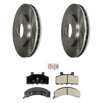 AmeriBRAKES® - AmeriPRO™ Plain Front Brake Kit with Semi-Metallic Pads