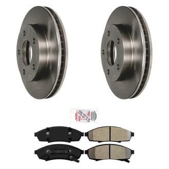 AmeriBRAKES® - AmeriPRO™ Plain Front Brake Kit with Semi-Metallic Pads
