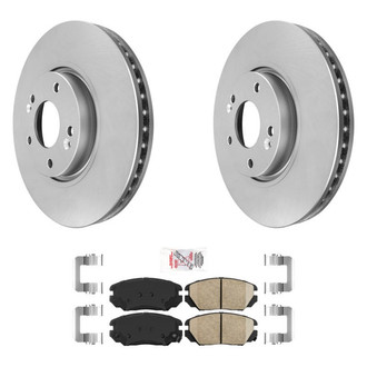 AmeriBRAKES® - AmeriPRO™ Plain Front Brake Kit with Ceramic Pads