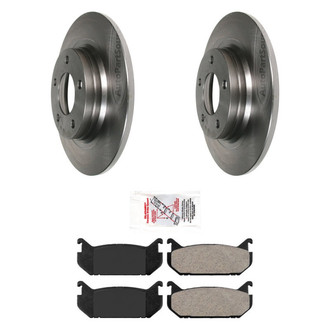 AmeriBRAKES® - AmeriPRO™ Plain Rear Brake Kit with Semi-Metallic Pads