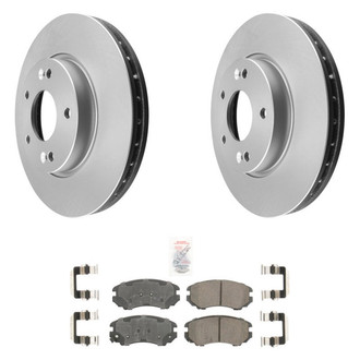 AmeriBRAKES® - AmeriPRO™ Plain Front Brake Kit with Ceramic Pads