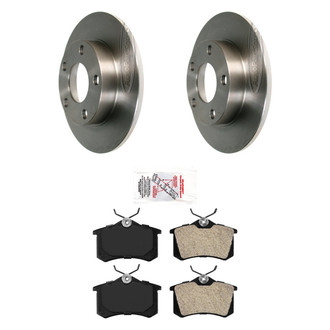 AmeriBRAKES® - AmeriPRO™ Plain Rear Brake Kit with Semi-Metallic Pads