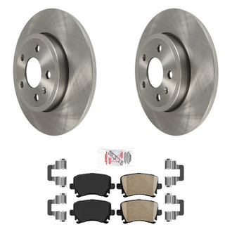 AmeriBRAKES® - AmeriPRO™ Plain Rear Brake Kit with Ceramic Pads