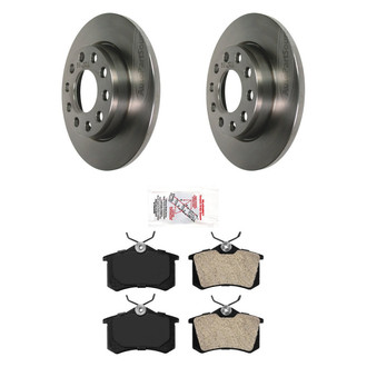 AmeriBRAKES® - AmeriPRO™ Plain Rear Brake Kit with Semi-Metallic Pads