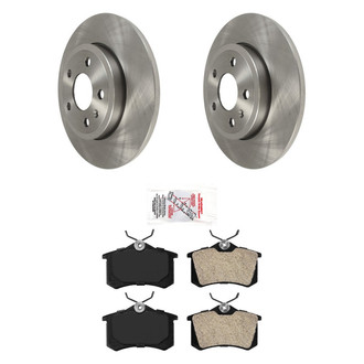 AmeriBRAKES® - AmeriPRO™ Plain Rear Brake Kit with Semi-Metallic Pads
