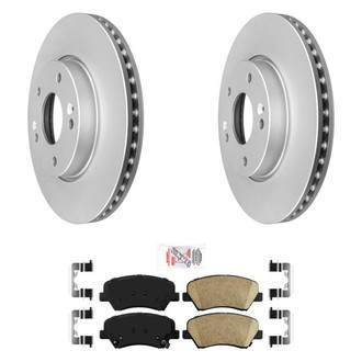 AmeriBRAKES® - AmeriPRO™ Plain Front Brake Kit with Ceramic Pads