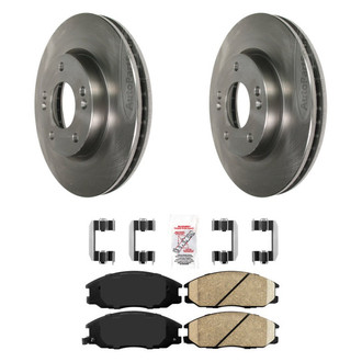 AmeriBRAKES® - AmeriPRO™ Plain Front Brake Kit with Ceramic Pads