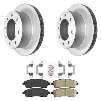 AmeriBRAKES® - AmeriPRO™ Plain Rear Brake Kit with Semi-Metallic Pads