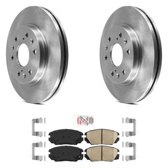 AmeriBRAKES® - AmeriPRO™ Plain Front Brake Kit with Ceramic Pads