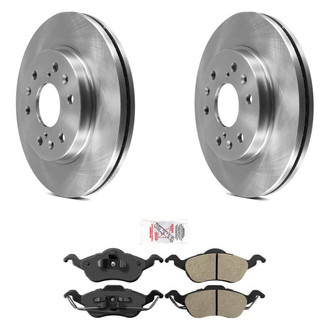 AmeriBRAKES® - AmeriPRO™ Plain Front Brake Kit with Semi-Metallic Pads