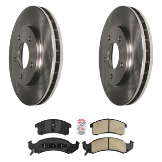 AmeriBRAKES® - AmeriPRO™ Plain Front Brake Kit with Semi-Metallic Pads