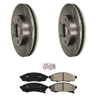 AmeriBRAKES® - AmeriPRO™ Plain Front Brake Kit with Semi-Metallic Pads