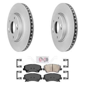 AmeriBRAKES® - AmeriPRO™ Plain Front Brake Kit with Ceramic Pads