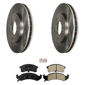 AmeriBRAKES® - AmeriPRO™ Plain Front Brake Kit with Semi-Metallic Pads
