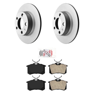 AmeriBRAKES® - AmeriPRO™ Plain Rear Brake Kit with Semi-Metallic Pads