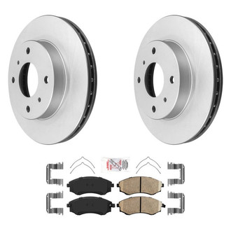 AmeriBRAKES® - AmeriPRO™ Plain Front Brake Kit with Ceramic Pads