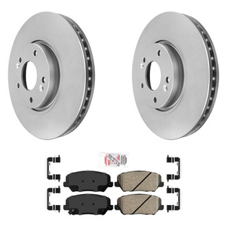 AmeriBRAKES® - AmeriPRO™ Plain Front Brake Kit with Ceramic Pads