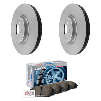 AmeriBRAKES® - AmeriPRO™ Plain Front Brake Kit with Ceramic Pads