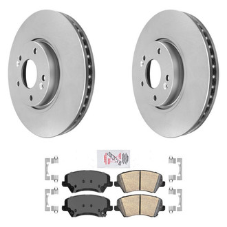 AmeriBRAKES® - AmeriPRO™ Plain Front Brake Kit with Ceramic Pads